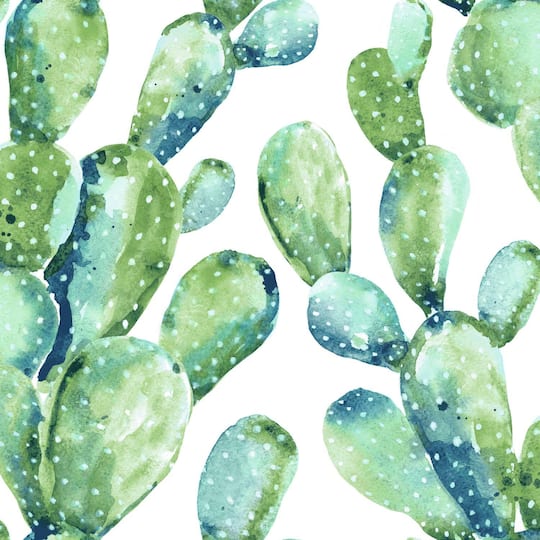 RoomMates Prickly Pear Cactus Peel & Stick Wallpaper in Blue | 20.5" x 16.5ft | Michaels®
